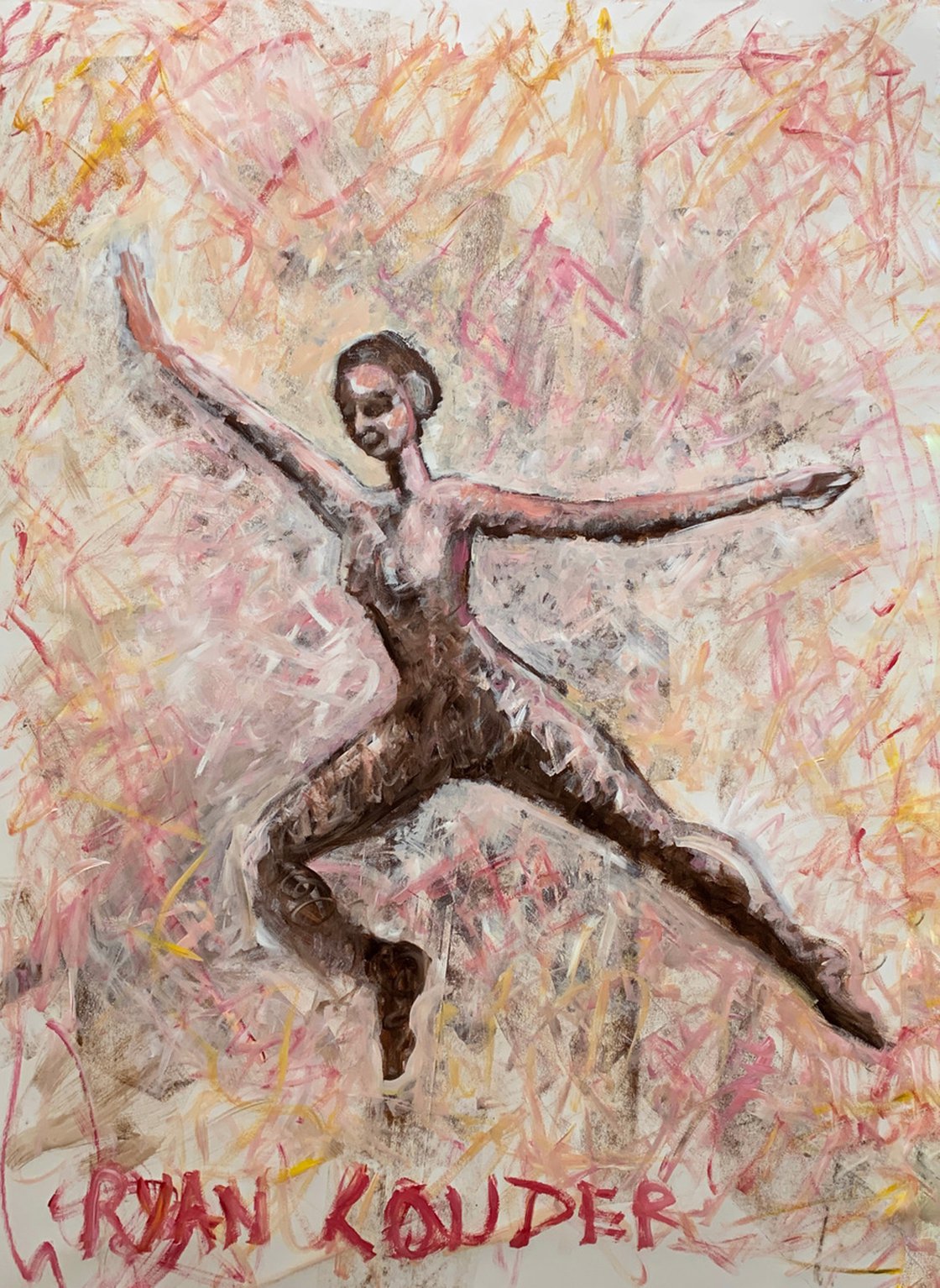 A painting titled 'Jump For Joy by Ryan Louder' by Ryan Louder