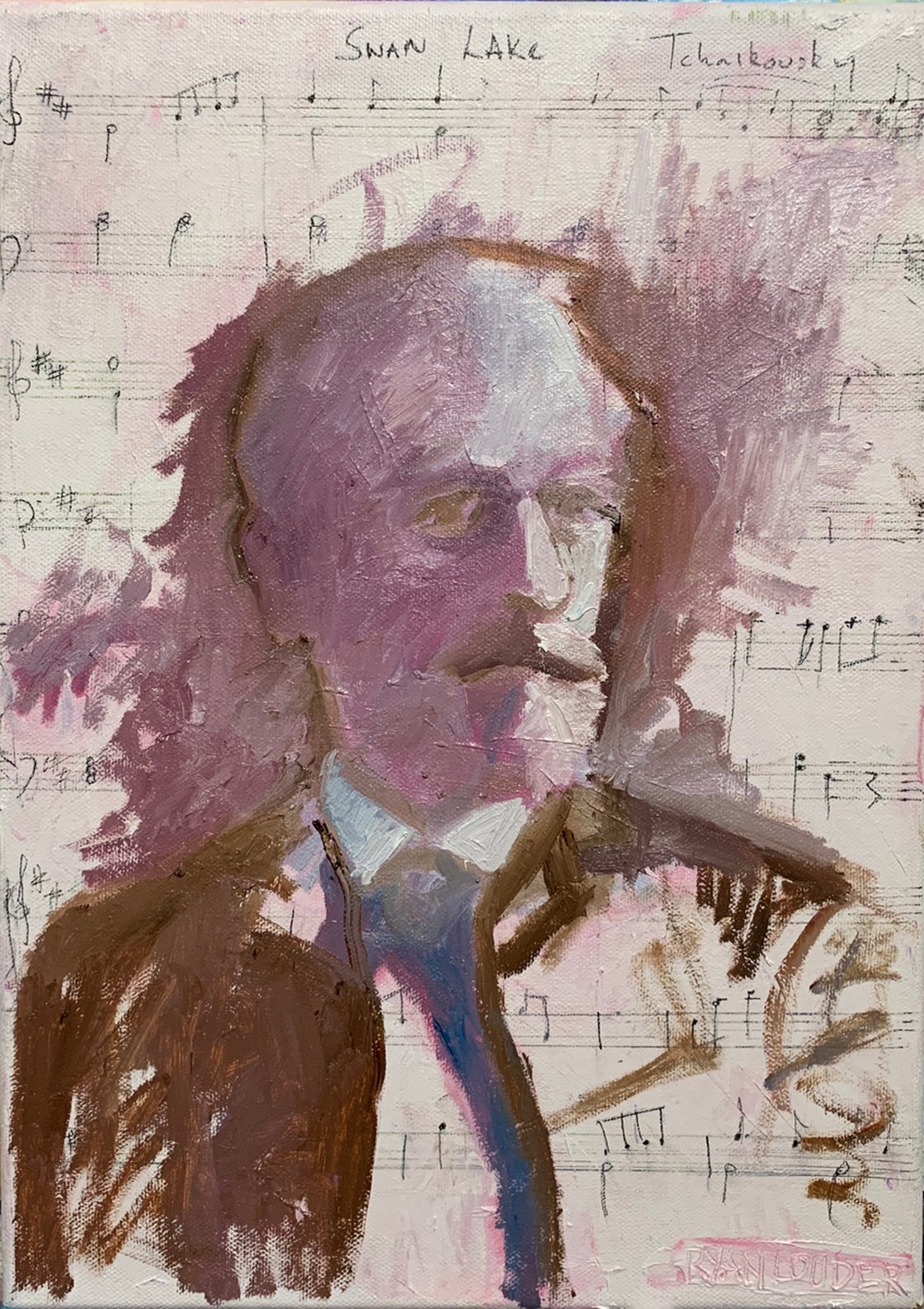 A painting titled 'Tchaikovsky by Ryan Louder' by Ryan Louder