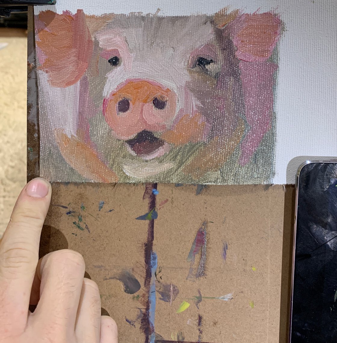 Happy Pig by Ryan Louder - Sold