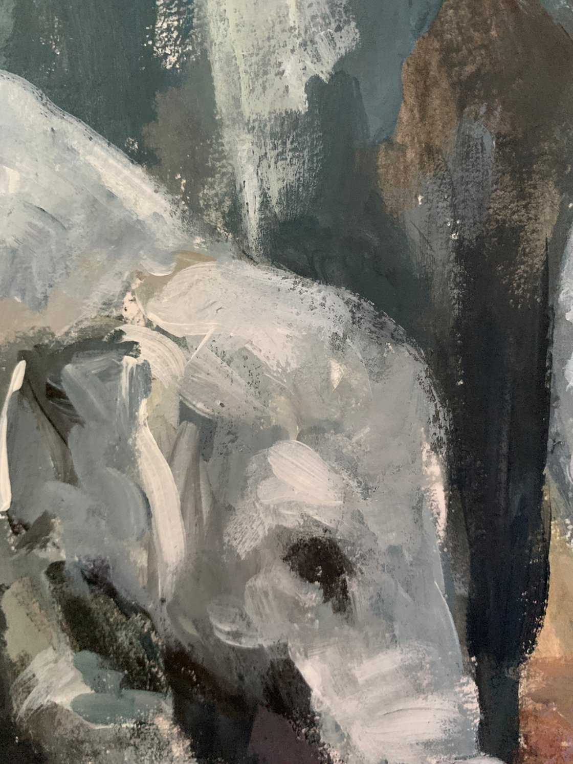 A painting titled 'Swinging Ears and Scratching Trees by Ryan Louder' by Ryan Louder