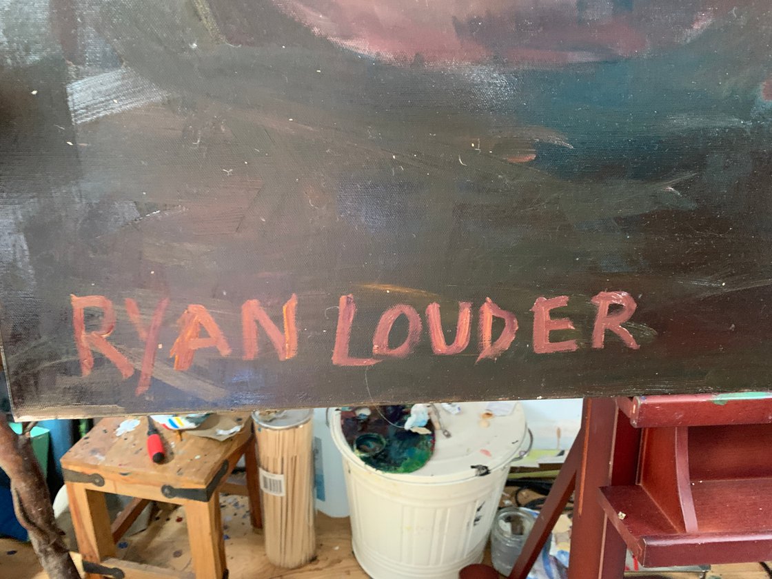 A painting titled 'Cupid’s Forgiveness by Ryan Louder' by Ryan Louder