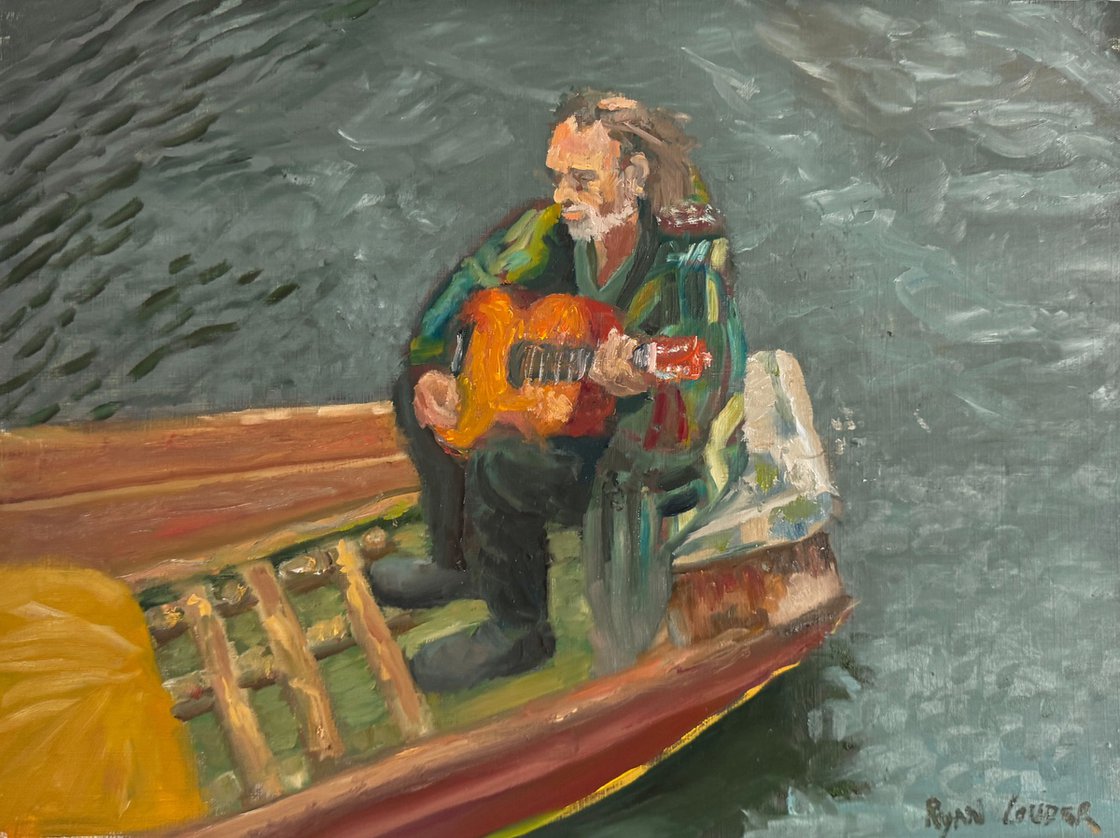 A painting titled 'The Camden Gondola by Ryan Louder' by Ryan Louder