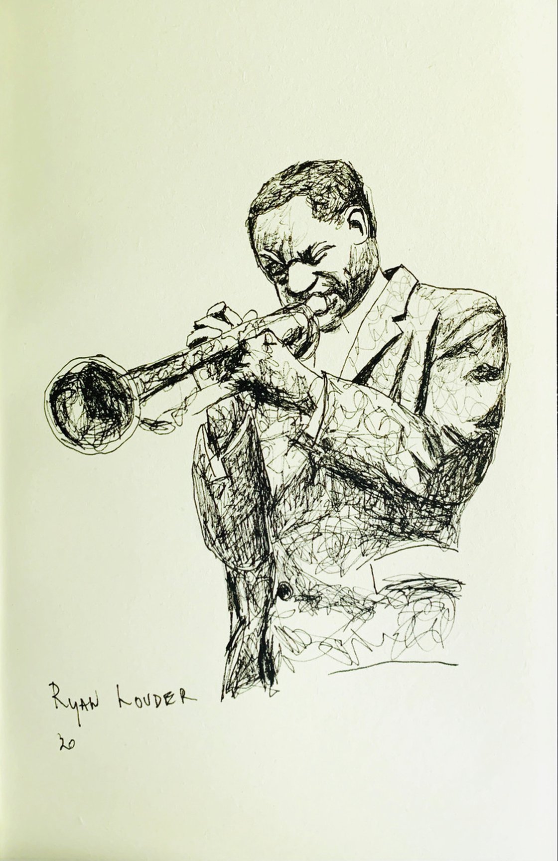 Trumpet Player by Ryan Louder - Sold