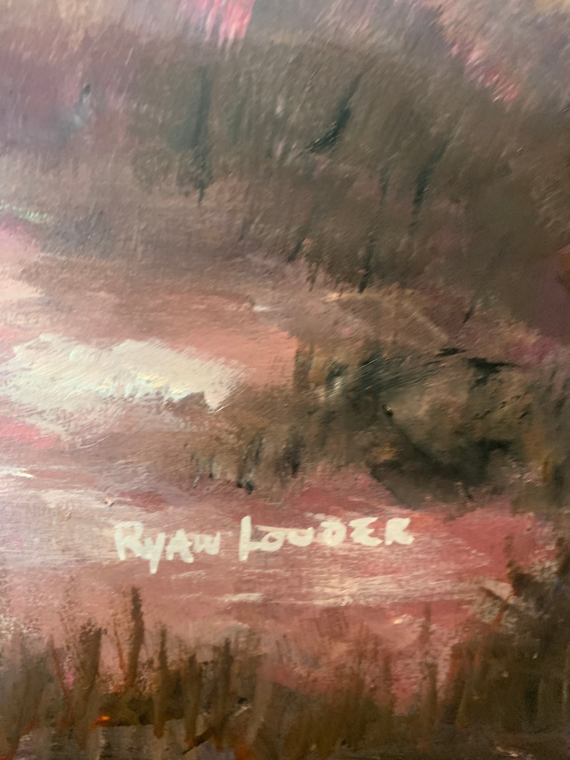 A painting titled 'River by Ryan Louder' by Ryan Louder