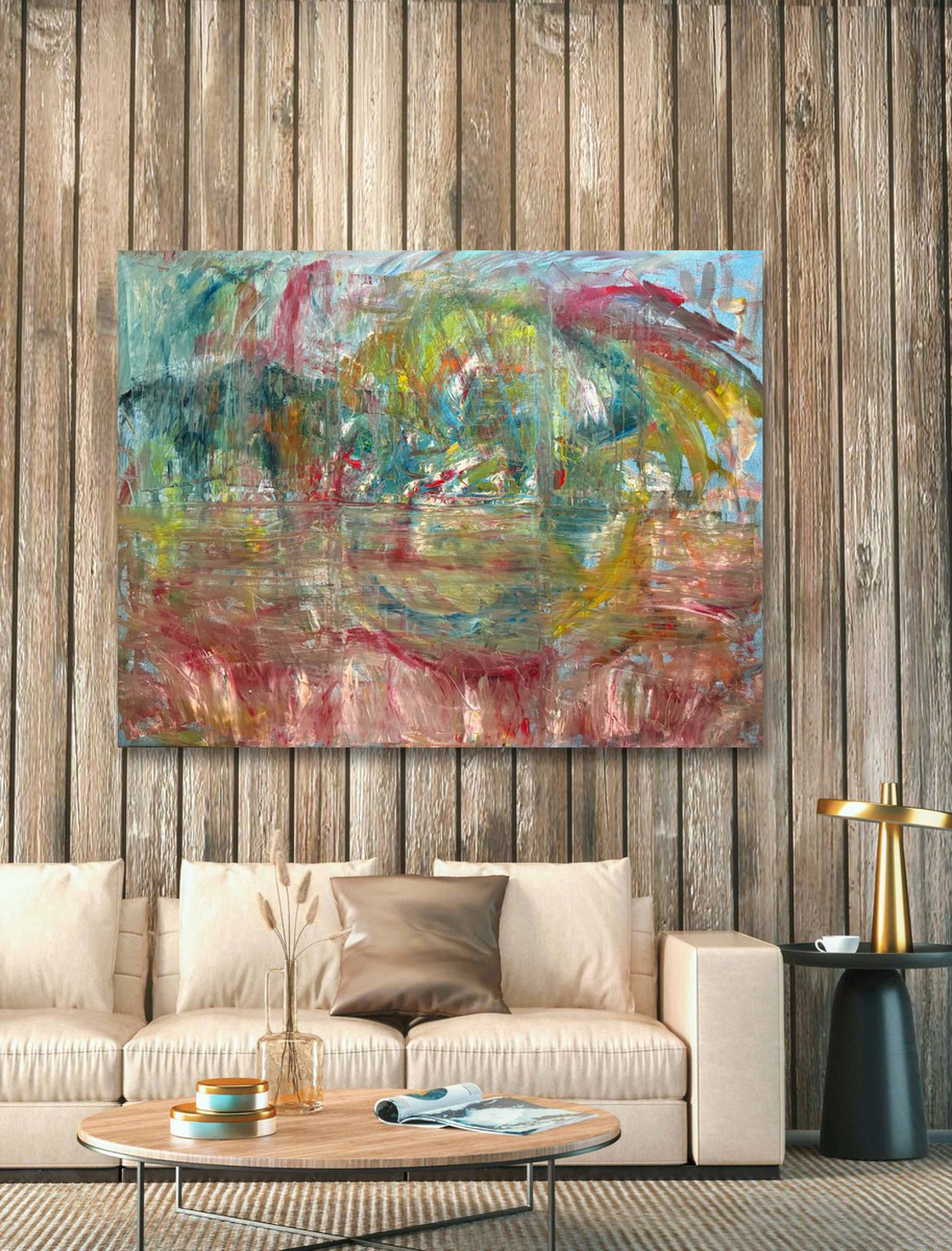 A painting titled 'Paradise by Ryan Louder' by Ryan Louder