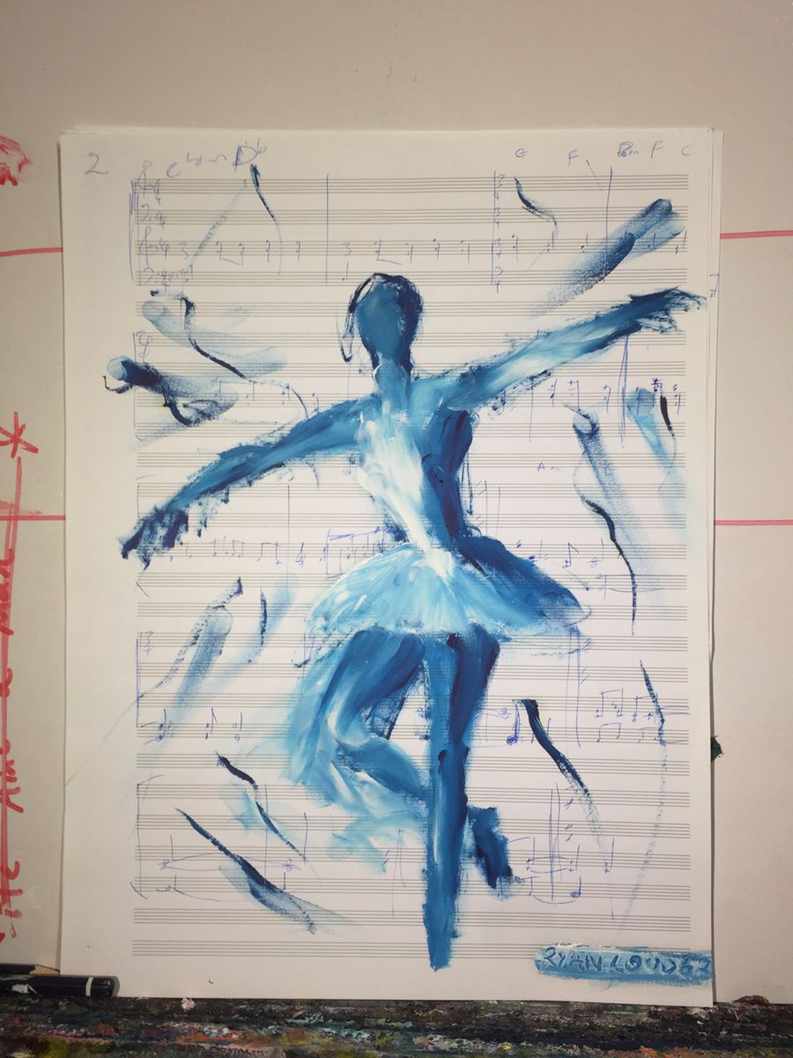 A painting titled 'Little Jumps by Ryan Louder' by Ryan Louder