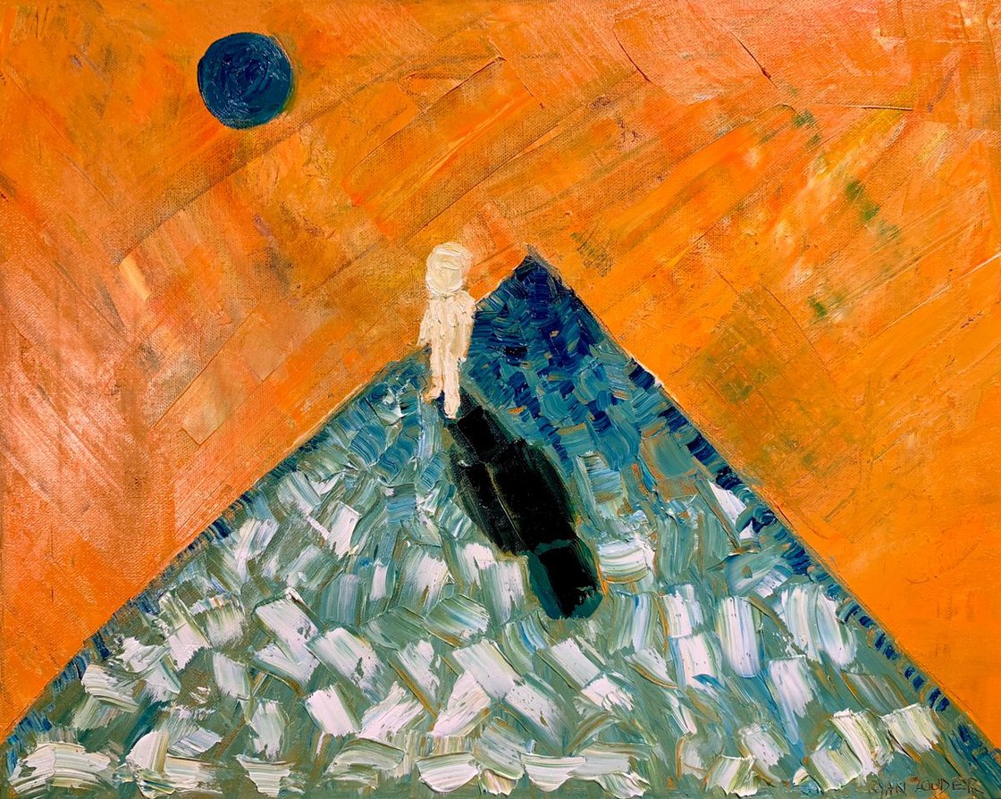 A painting titled 'Walking Home From School by Ryan Louder' by Ryan Louder