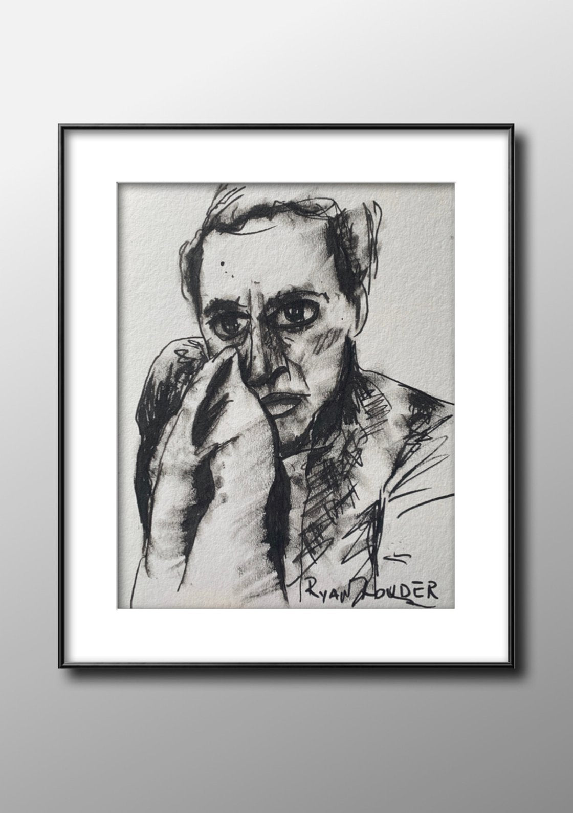 A painting titled 'The Tortured Actor by Ryan Louder' by Ryan Louder