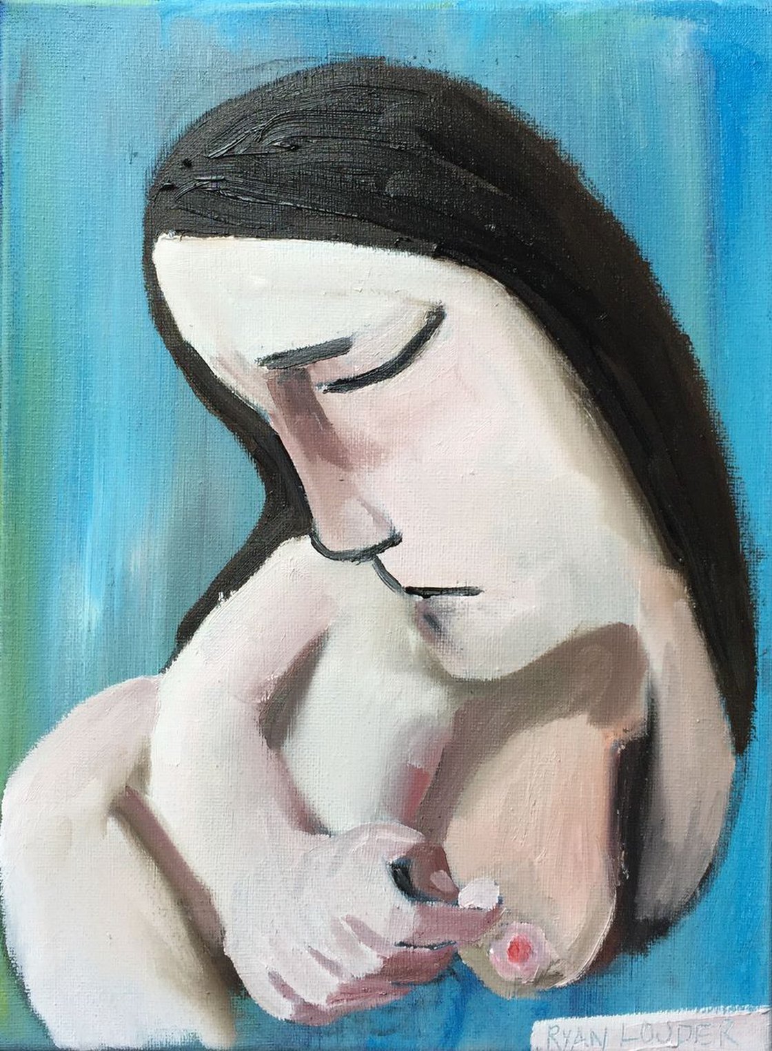 A painting titled 'A Sensual Moment by Ryan Louder' by Ryan Louder