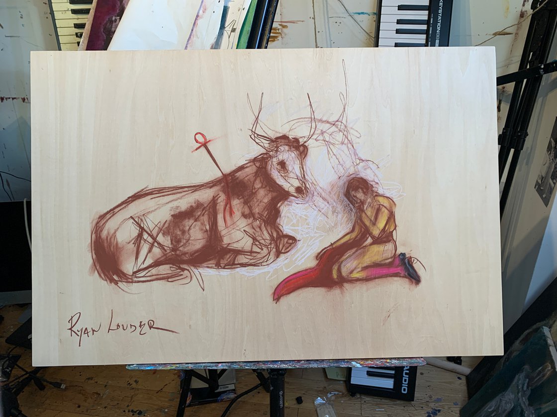The End Of The Bull Fight by Ryan Louder - Sold