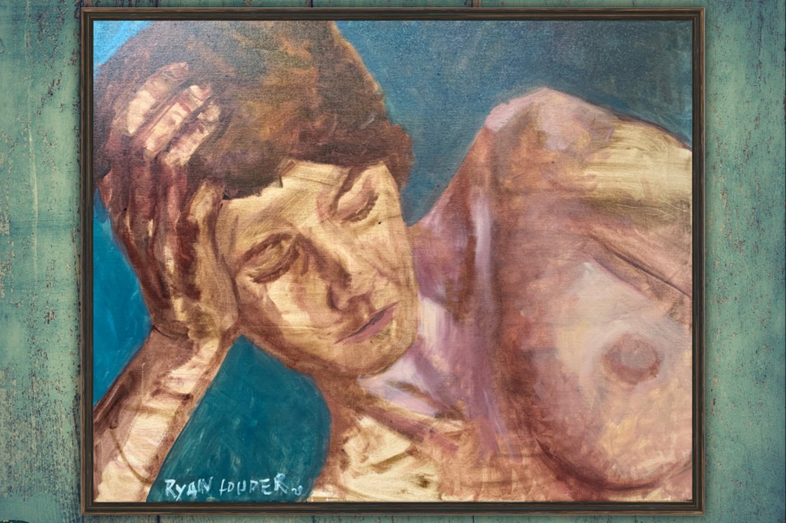 A painting titled 'Figure Study Of Woman by Ryan Louder' by Ryan Louder