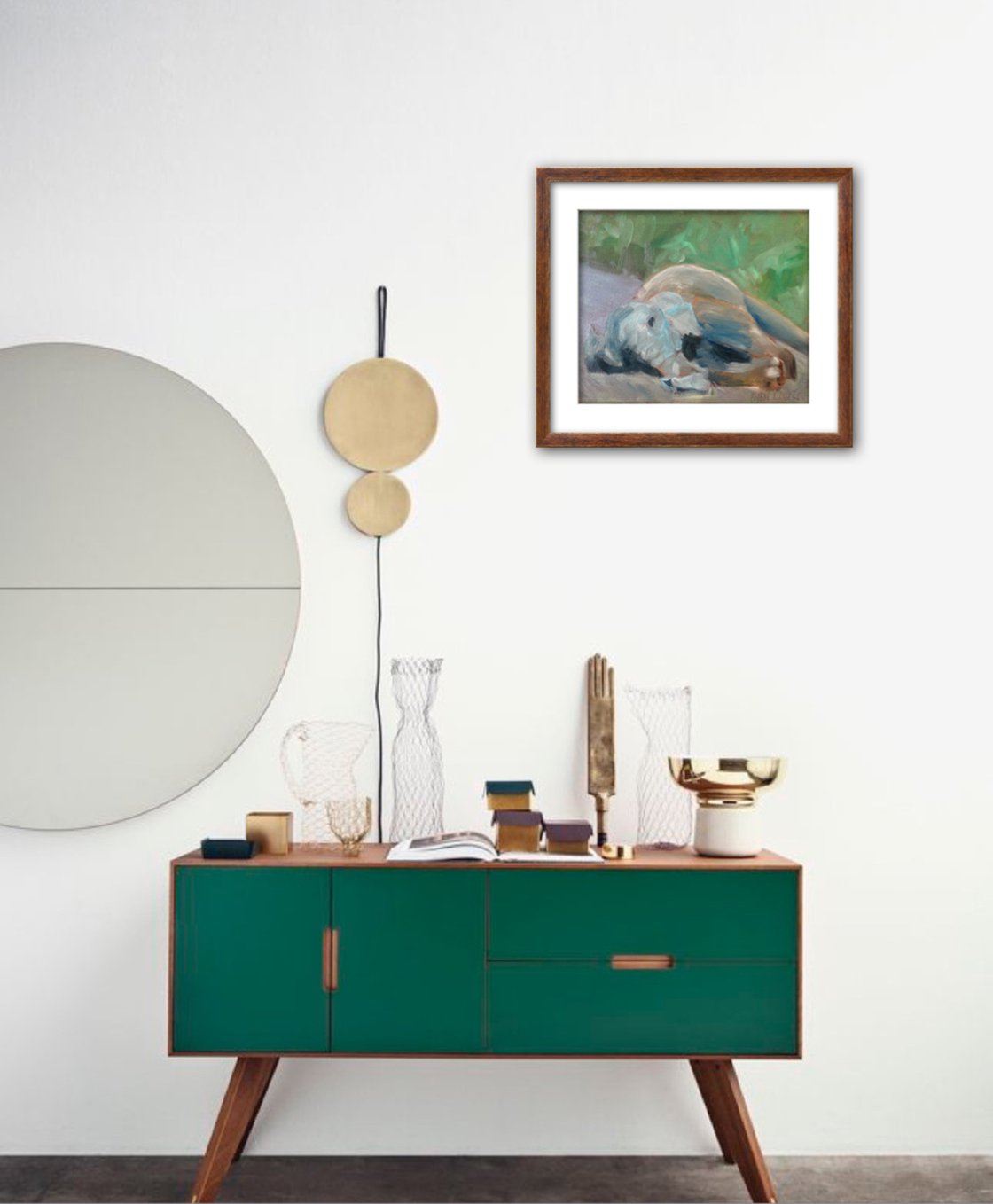 A painting titled 'Sleepy Elephant by Ryan Louder' by Ryan Louder