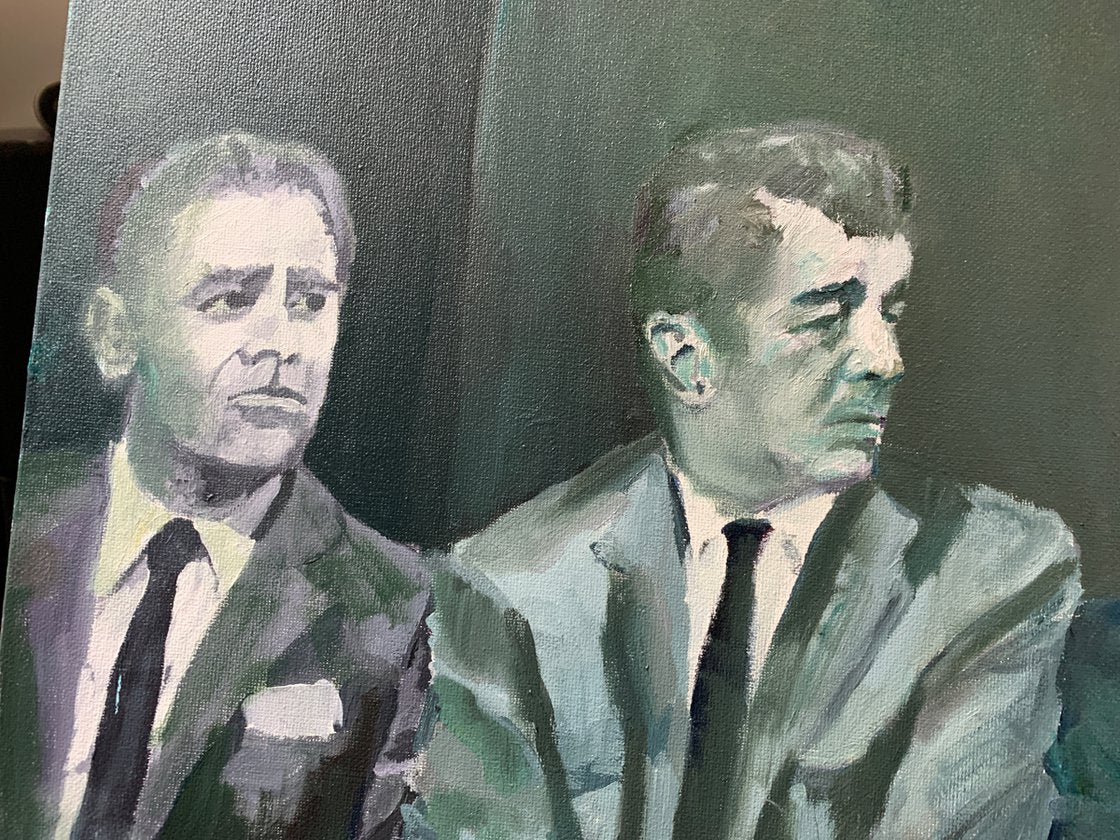 A painting titled 'The Rat Pack by Ryan Louder' by Ryan Louder