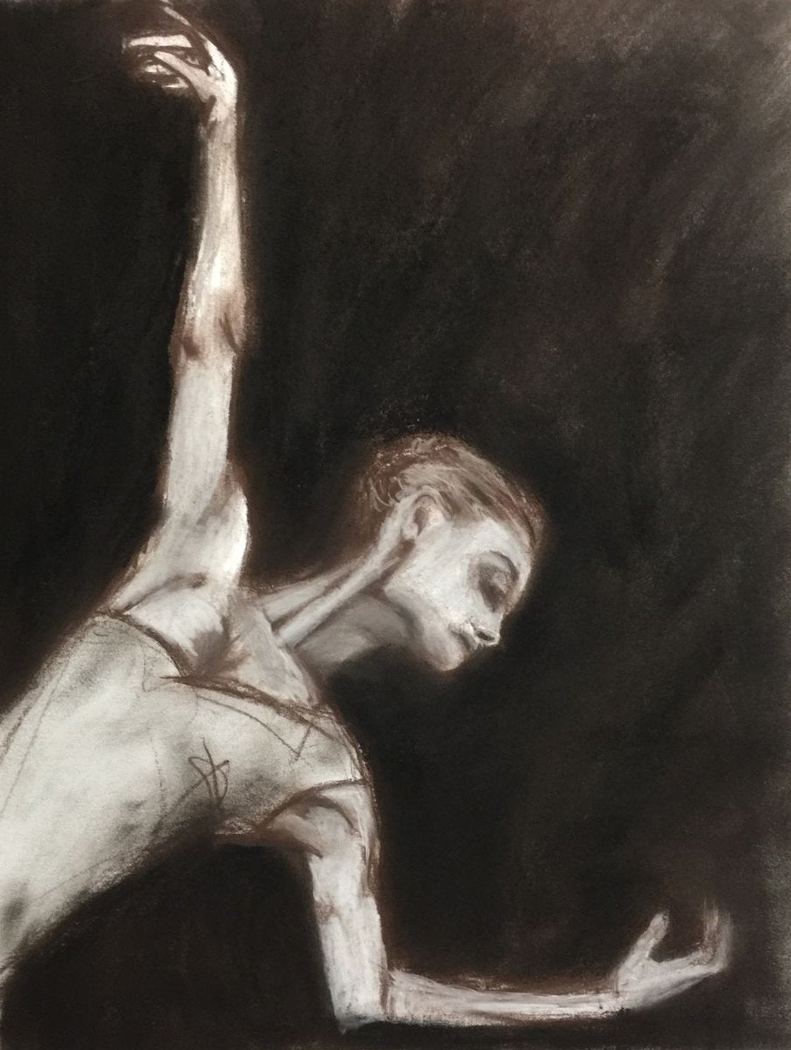 Ballet Dancers Drawing In pastel A3 by Ryan Louder - Sold