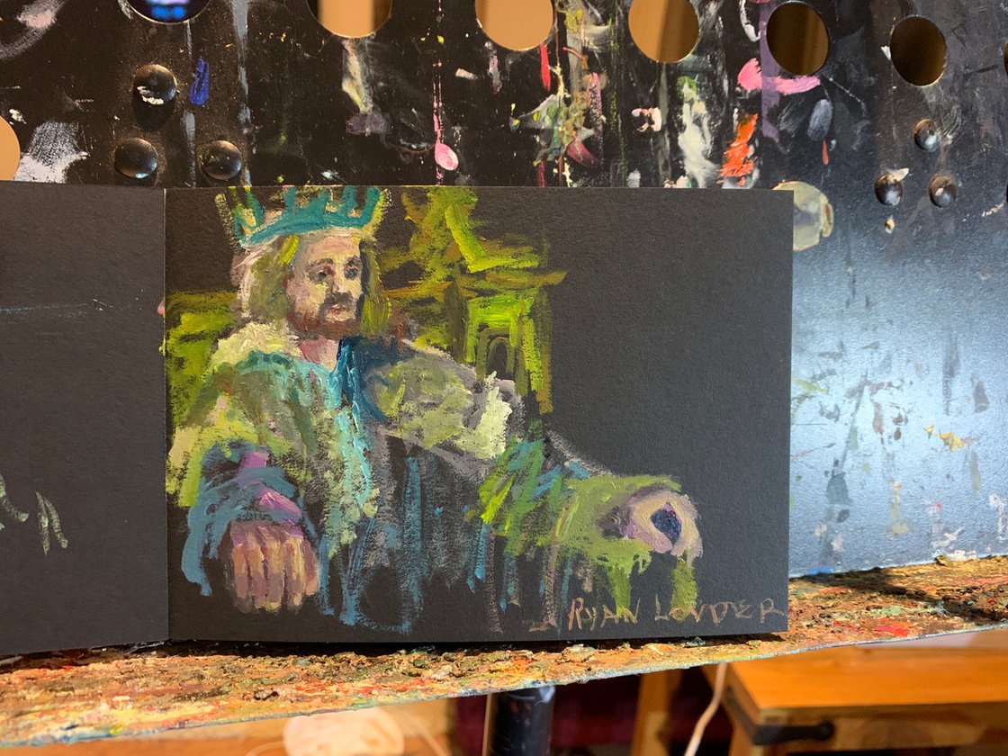 A painting titled 'A King by Ryan Louder' by Ryan Louder