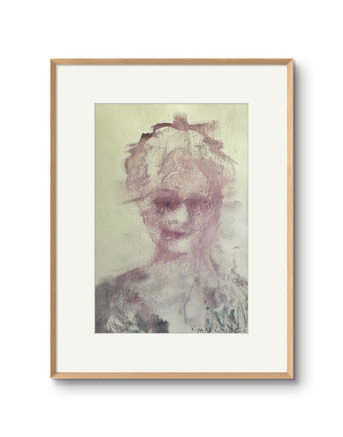 A painting titled 'Study of a Woman’s Face by Ryan Louder' by Ryan Louder