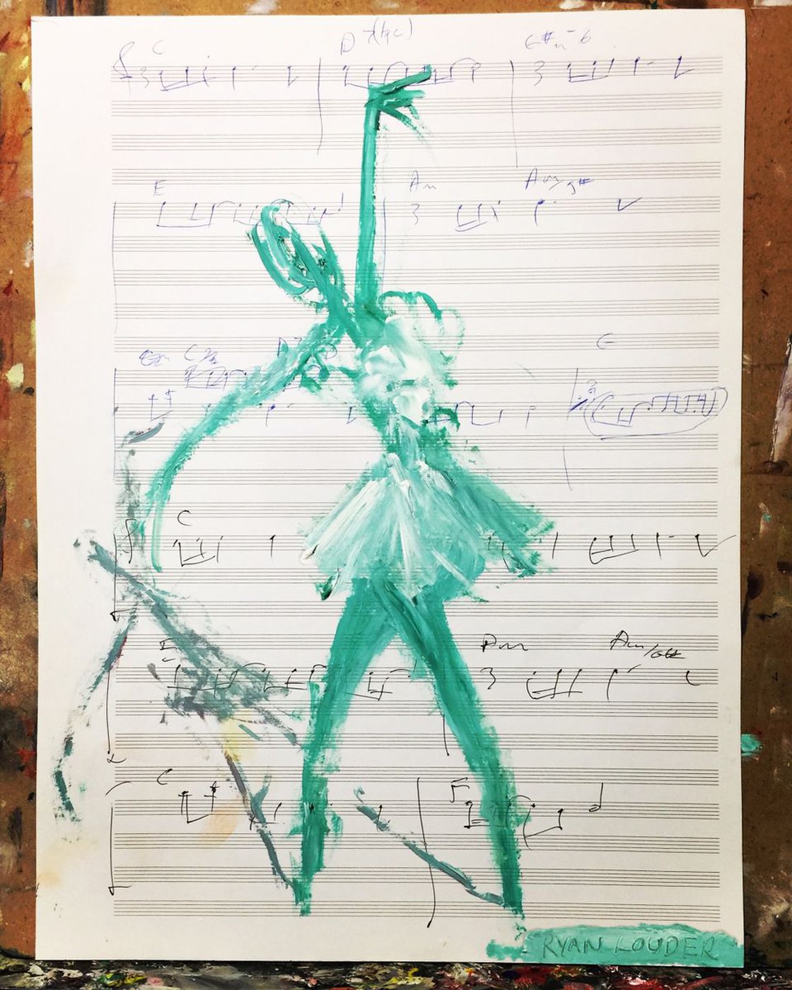 A painting titled 'Ballet Notes Series no.4 by Ryan Louder' by Ryan Louder