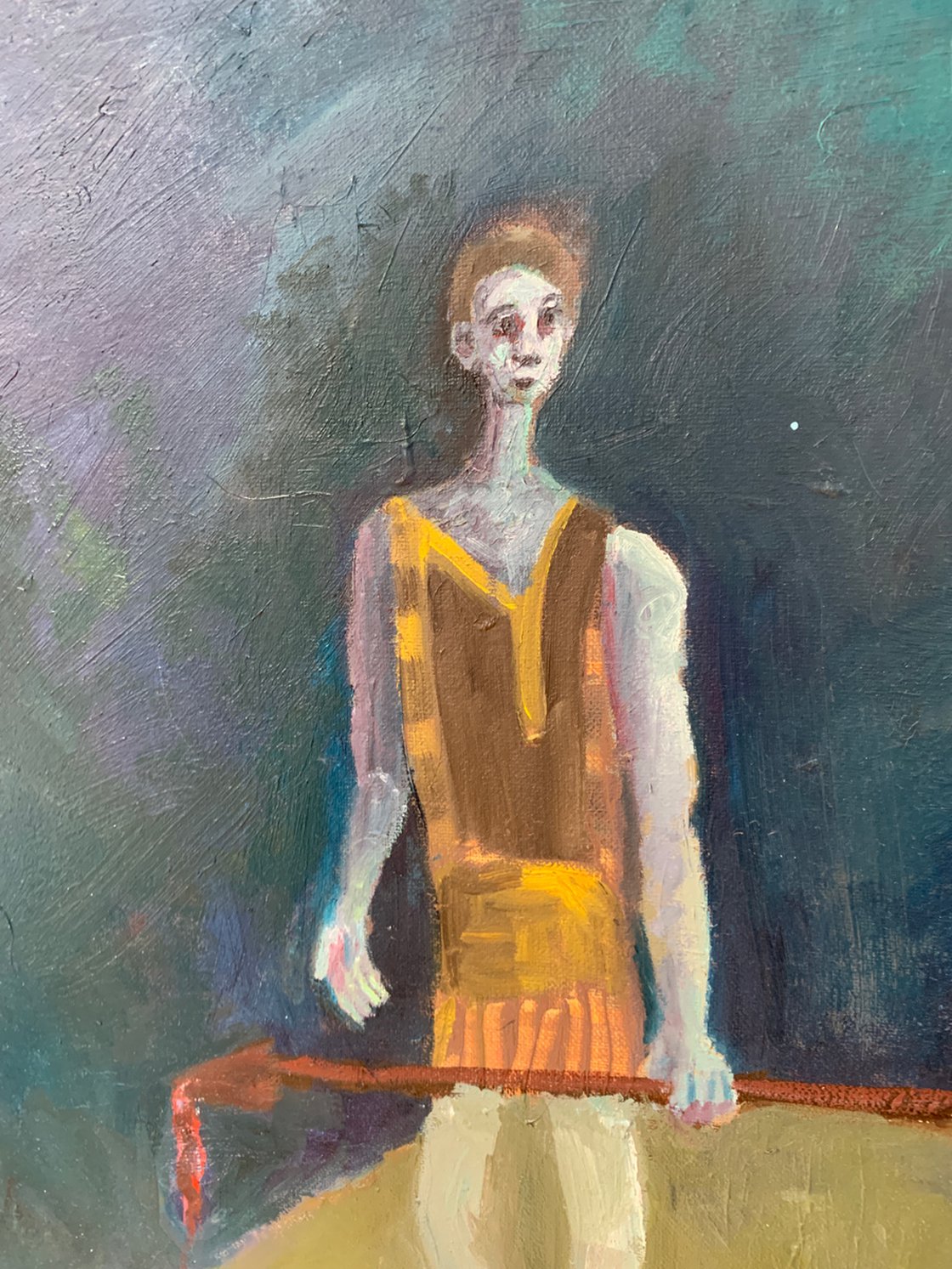 A painting titled 'Crucifixion by Ryan Louder' by Ryan Louder