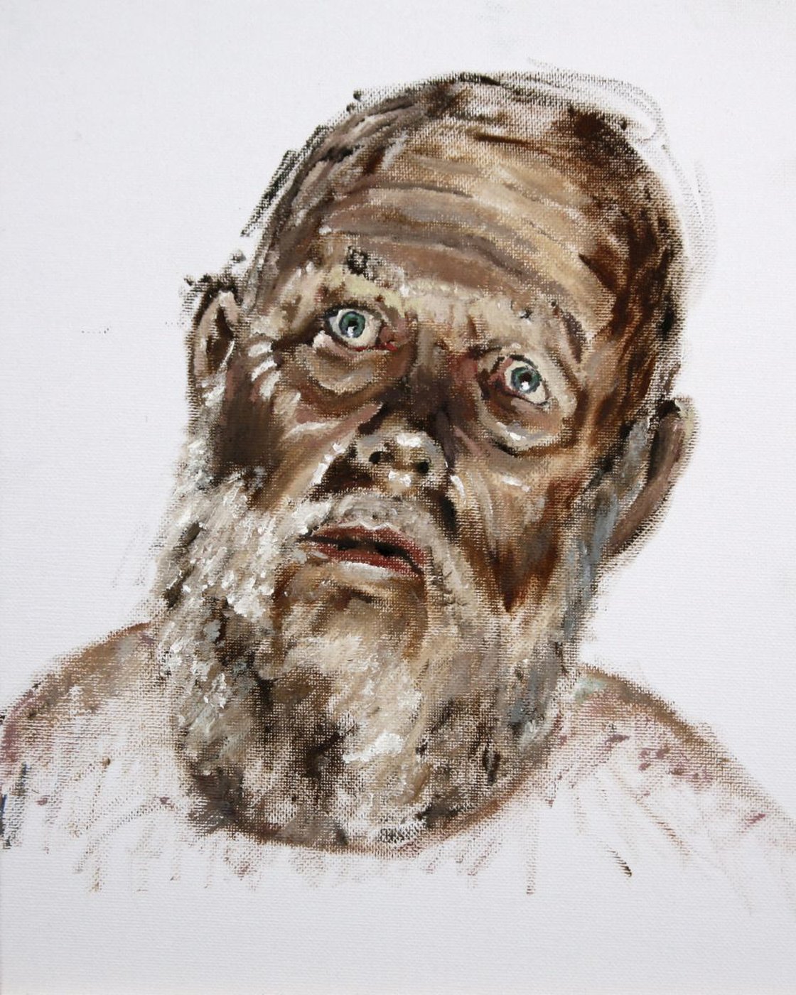 Waiting For News Of His Wife by Ryan Louder - Sold