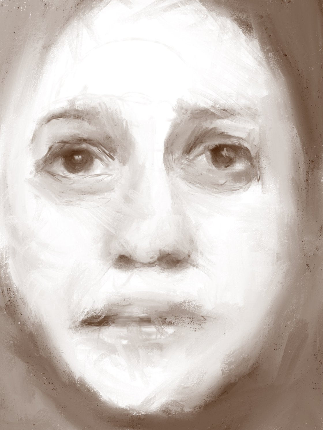 A painting titled 'A Beautiful Face by Ryan Louder' by Ryan Louder
