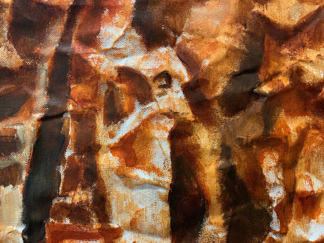 A painting titled 'REM Intrusion Hallucination Study 5 by Ryan Louder' by Ryan Louder