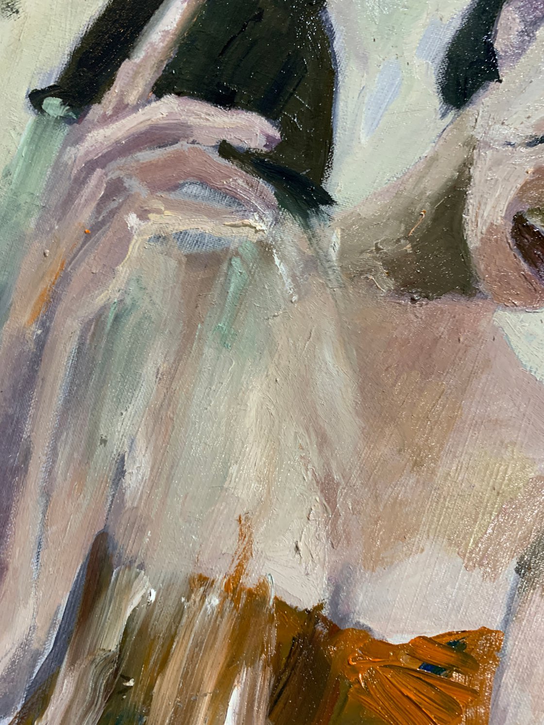 A painting titled 'Woman Bathing by Ryan Louder' by Ryan Louder