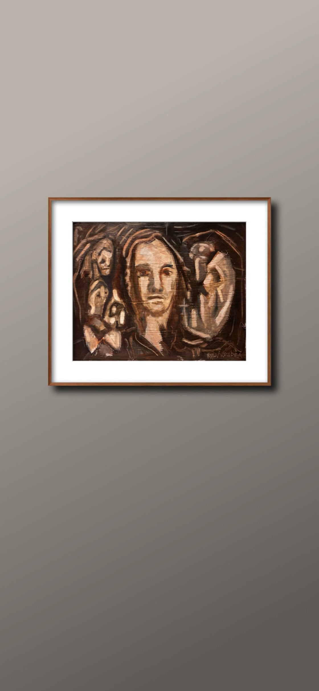 A painting titled 'The Search by Ryan Louder' by Ryan Louder