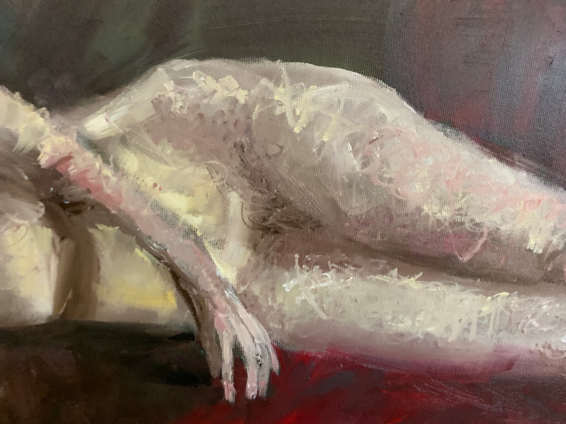 Nude with a White Vase by Ryan Louder - Sold