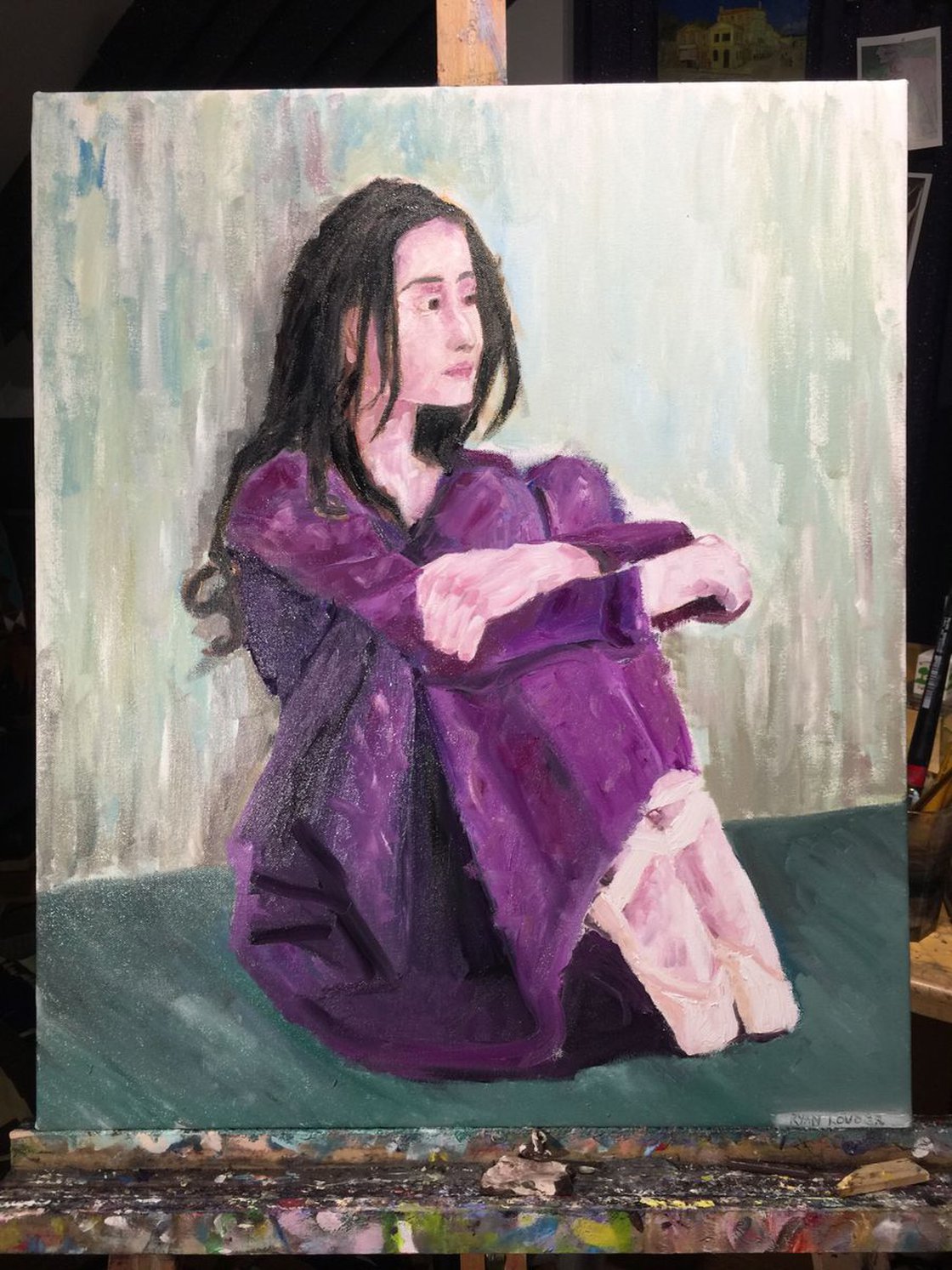 Ballet Audition - Ballet Dancer 24x20 by Ryan Louder