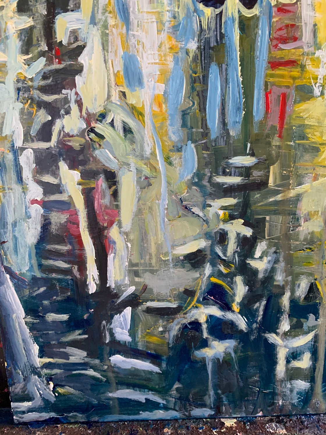 A painting titled 'City Reflections by Ryan Louder' by Ryan Louder