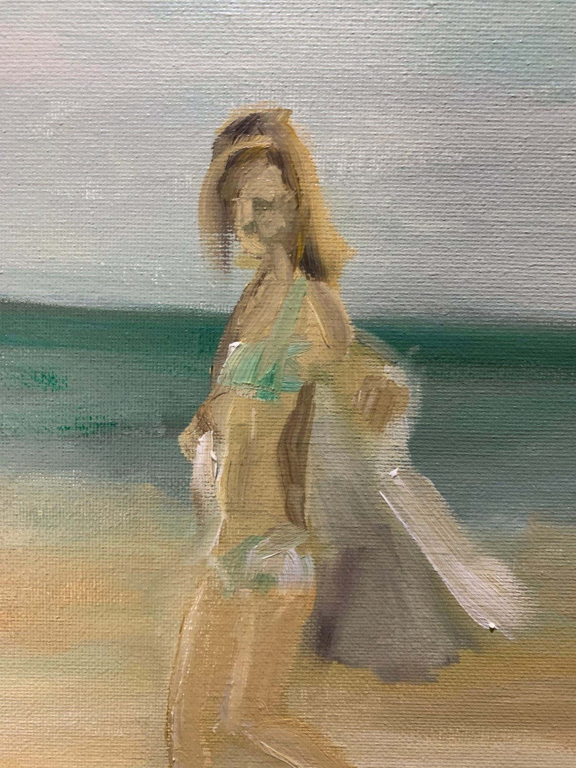 A painting titled 'Walking In A Cool Breeze by Ryan Louder' by Ryan Louder