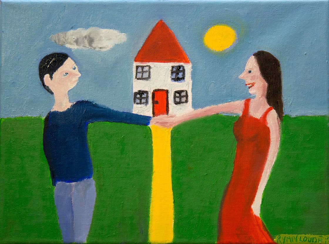 A painting titled 'Home Sweet Home Series no.1 by Ryan Louder' by Ryan Louder