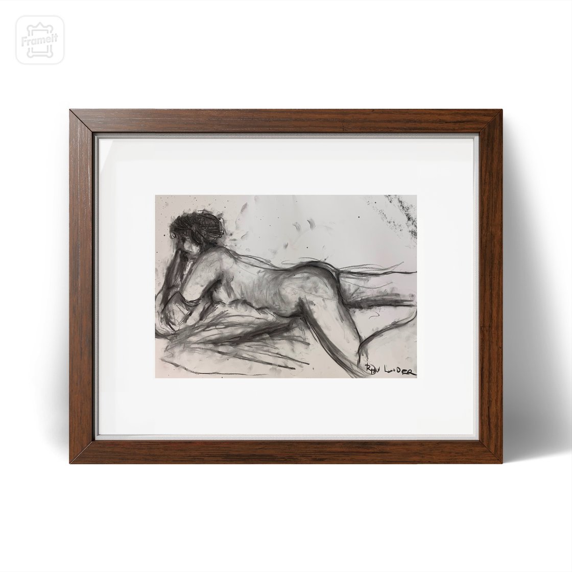 A painting titled 'Nude Study of Emilia 2 by Ryan Louder' by Ryan Louder