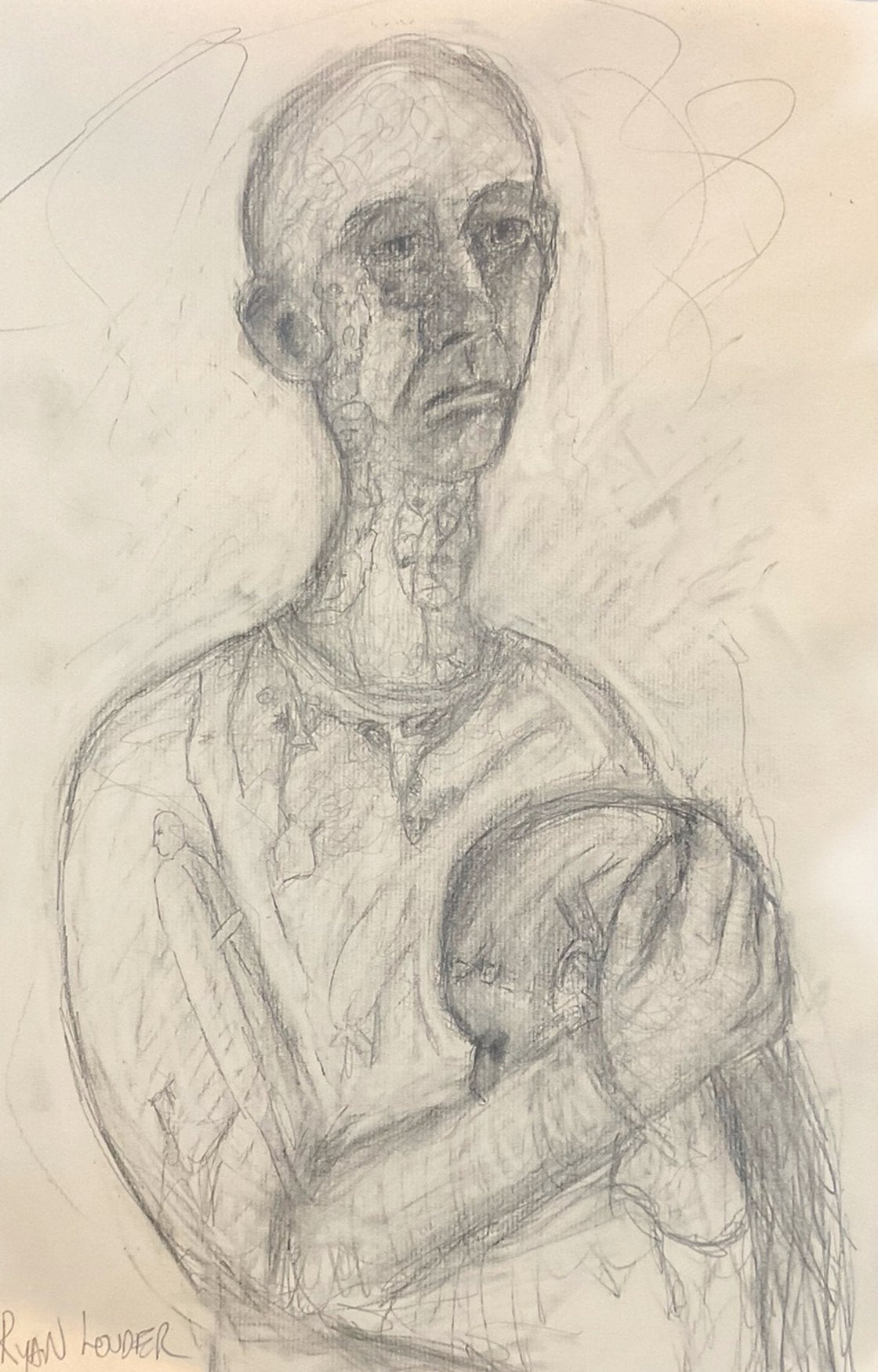 A painting titled 'A Hug by Ryan Louder' by Ryan Louder