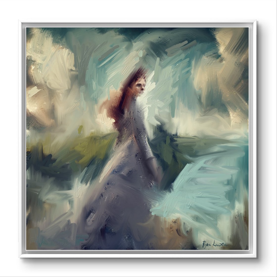 A painting titled 'Is No One Free by Ryan Louder' by Ryan Louder