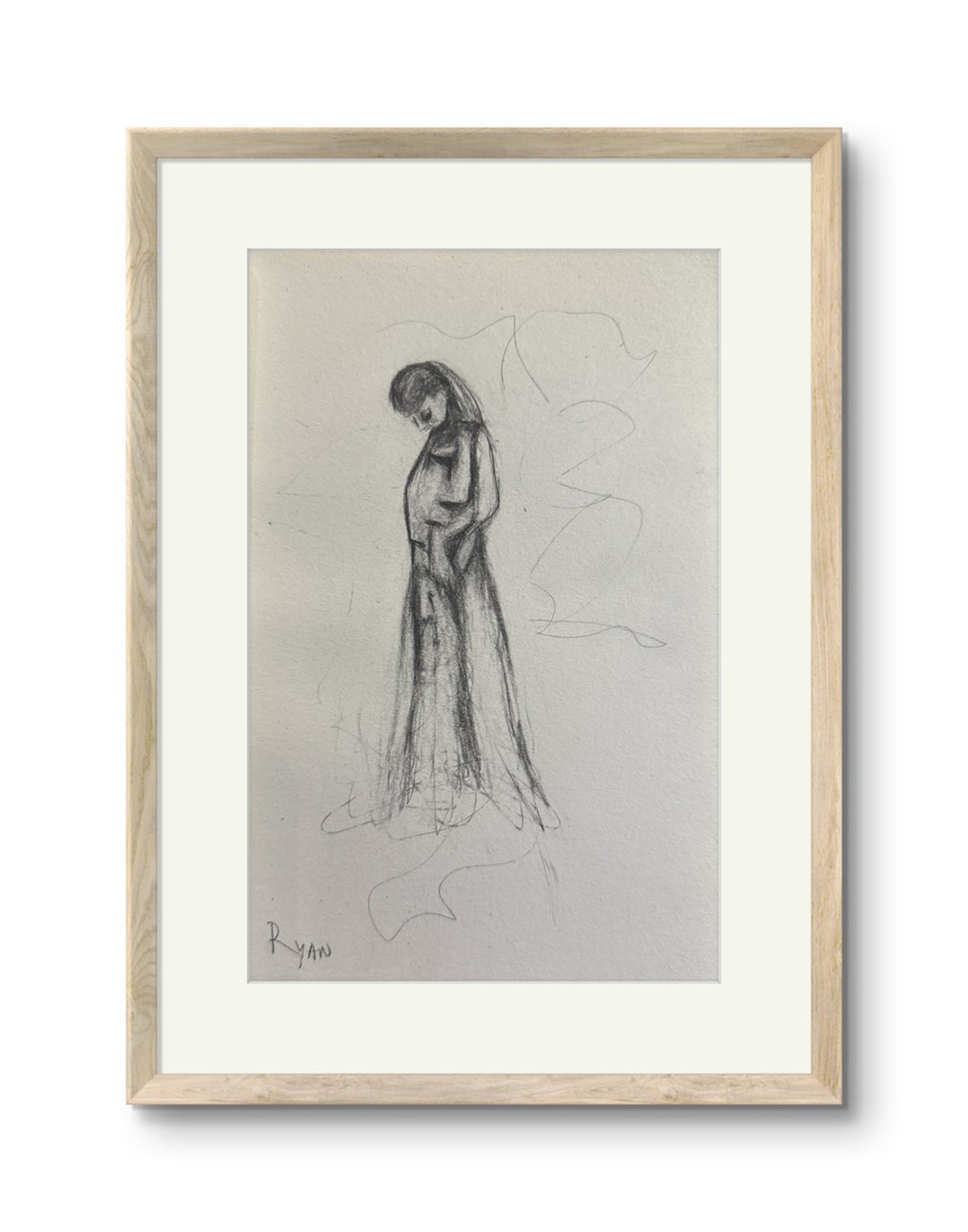 A painting titled 'Expecting by Ryan Louder' by Ryan Louder