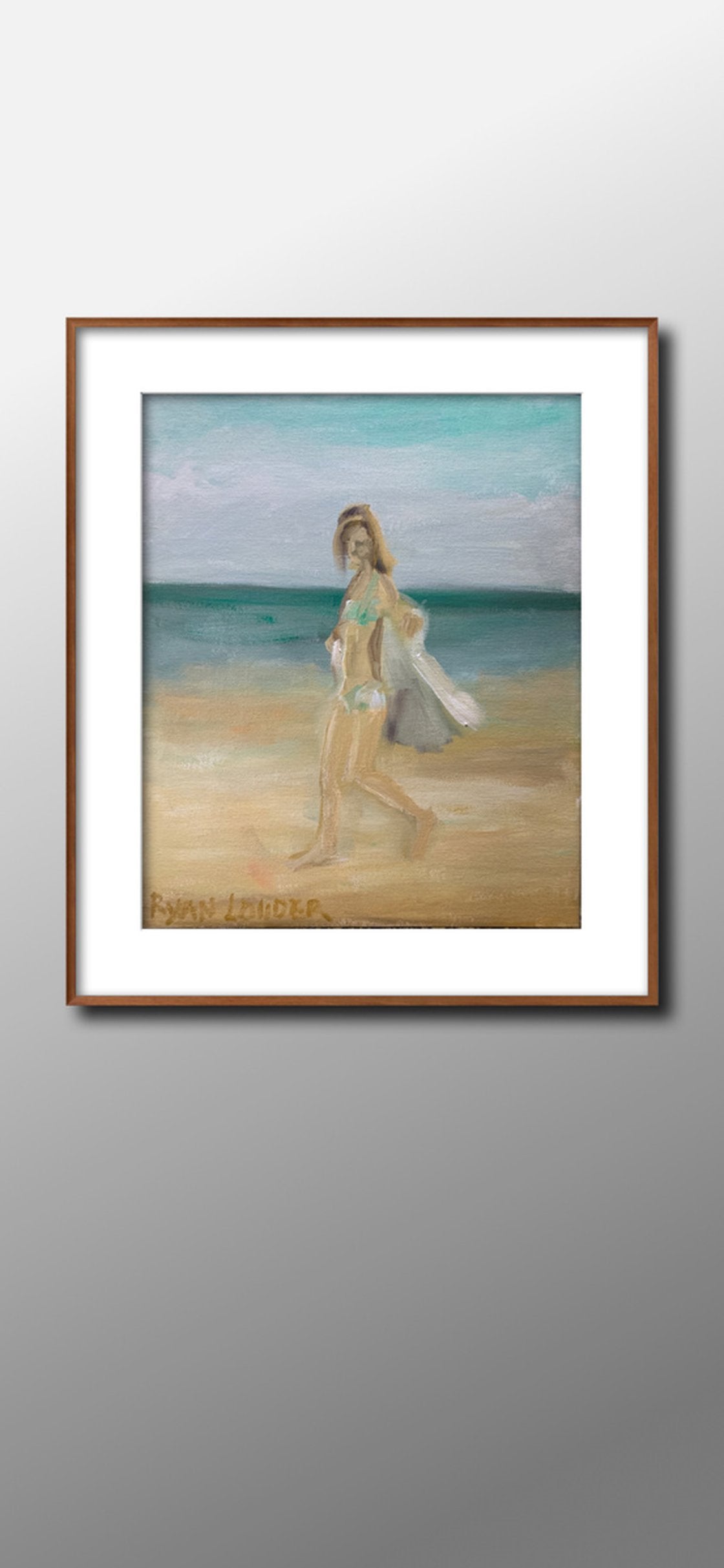 A painting titled 'Walking In A Cool Breeze by Ryan Louder' by Ryan Louder