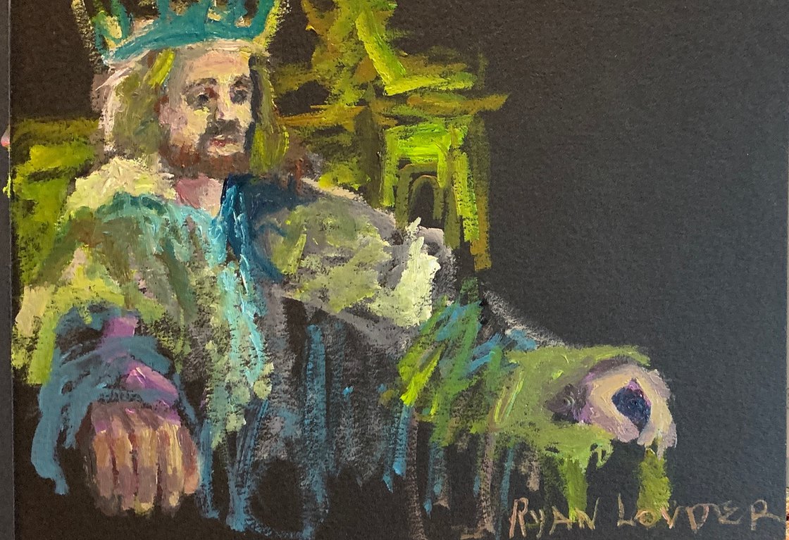 A painting titled 'A King by Ryan Louder' by Ryan Louder