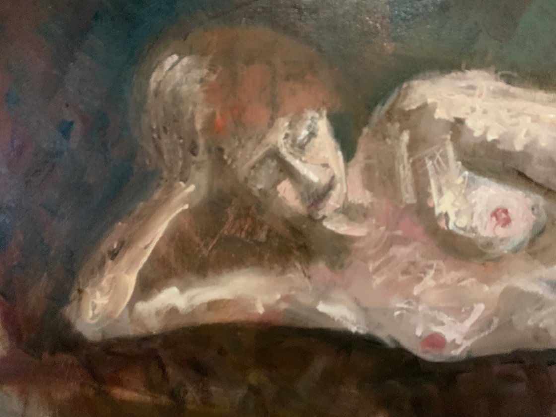 Nude with a White Vase by Ryan Louder - Sold