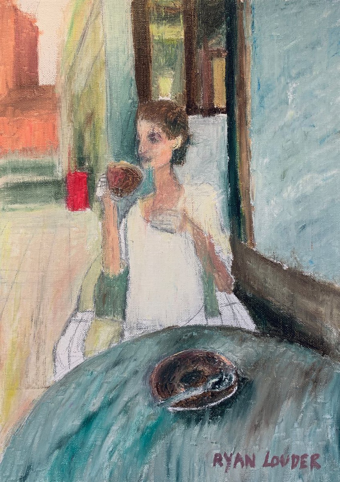 Coffee In Town On A Summers Day by Ryan Louder - Sold