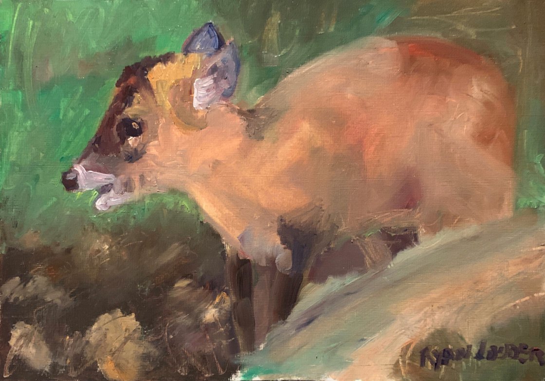 A painting titled 'Bambi by Ryan Louder' by Ryan Louder