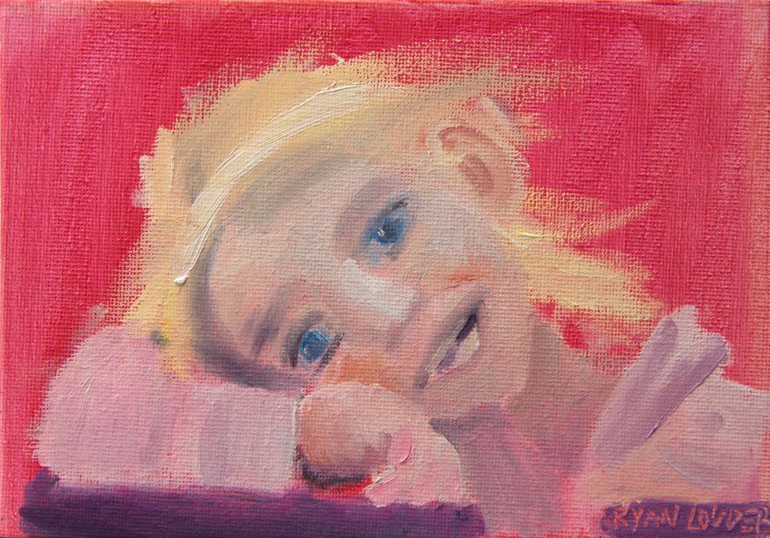 Talking Her Way Out Of Bedtime by Ryan Louder - Sold