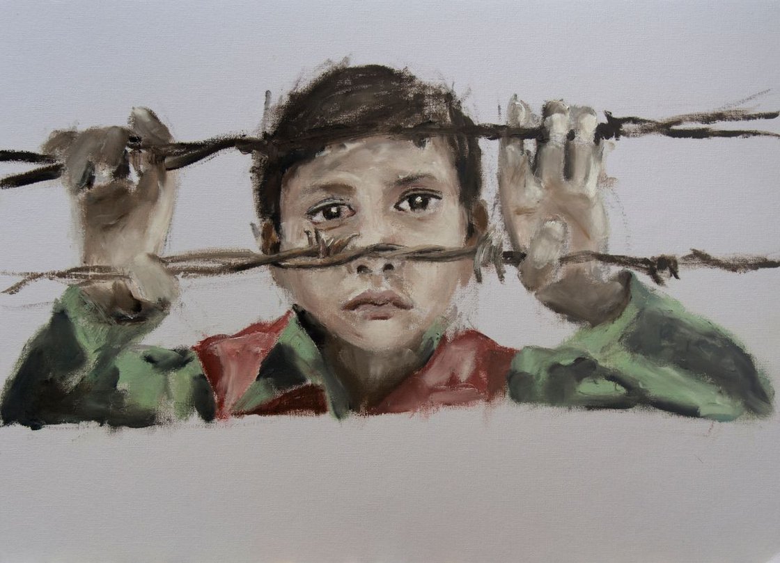 Syrian Boy by Ryan Louder - Sold