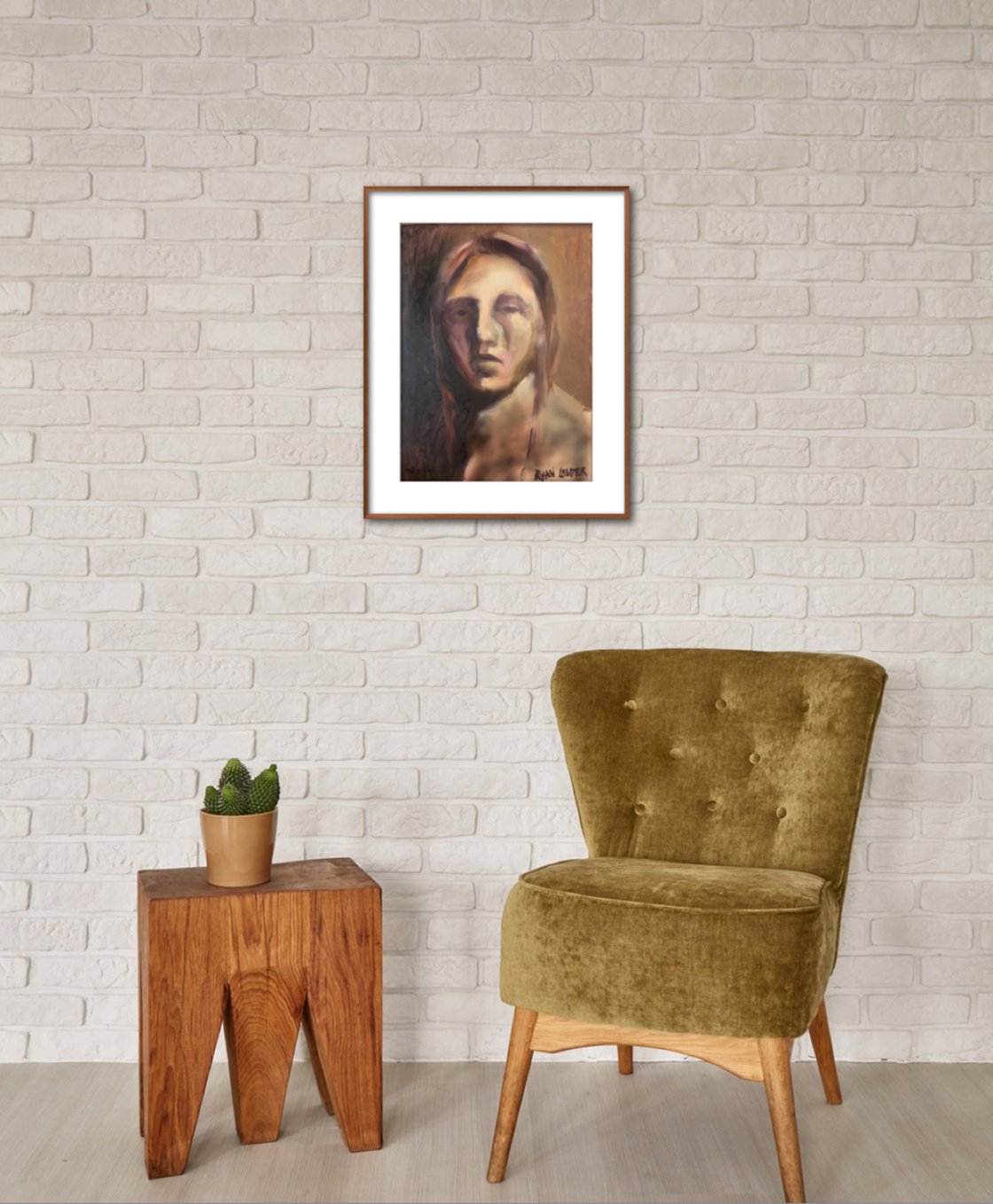 A painting titled 'Driven From His Home by Ryan Louder' by Ryan Louder