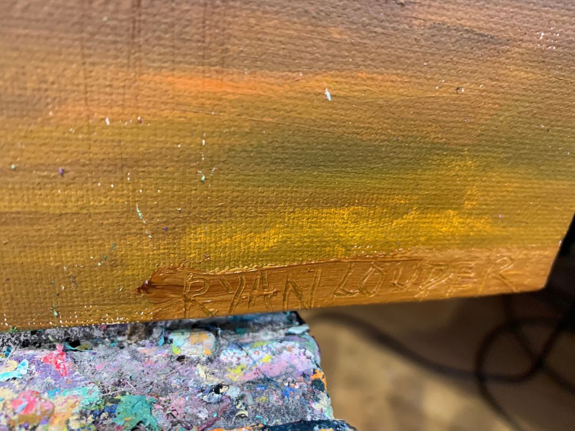 A painting titled 'Dancing As One by Ryan Louder' by Ryan Louder