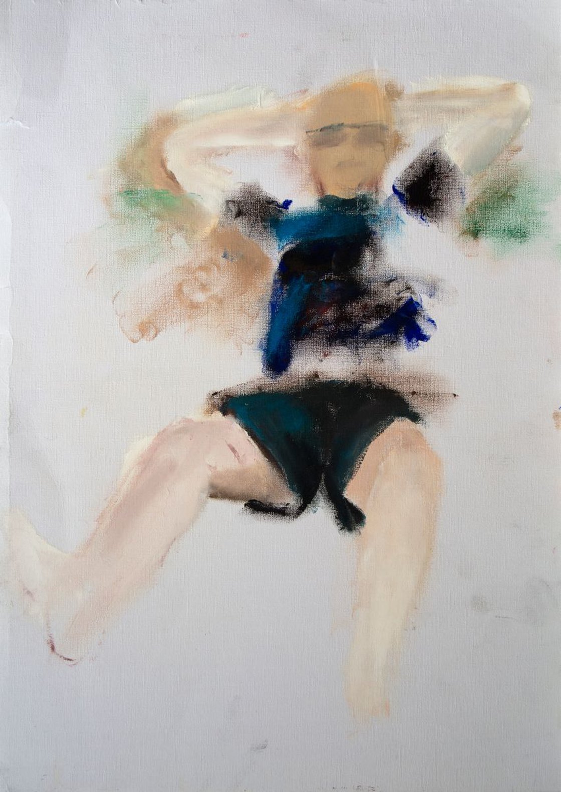 A painting titled 'Study Of A Mans Sitting 12x9 oil on canvas by Ryan Louder' by Ryan Louder