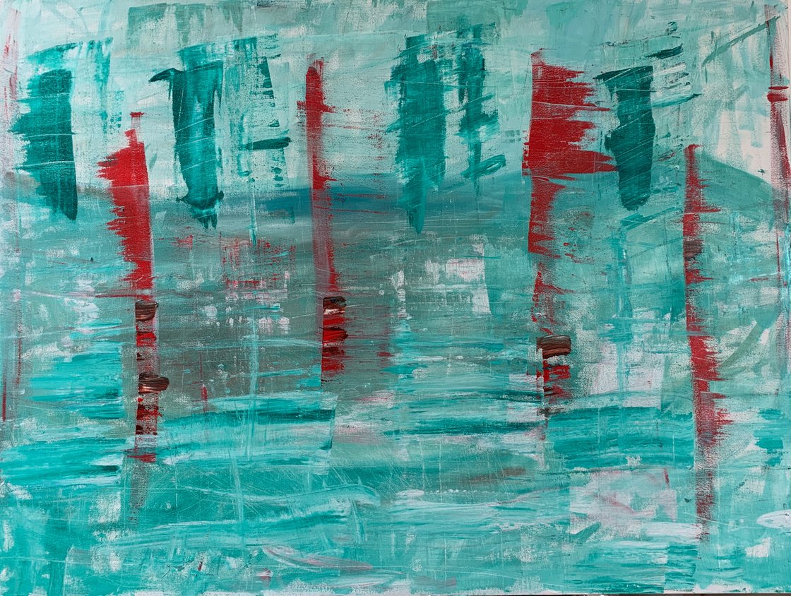 A painting titled 'Hurricane by Ryan Louder' by Ryan Louder