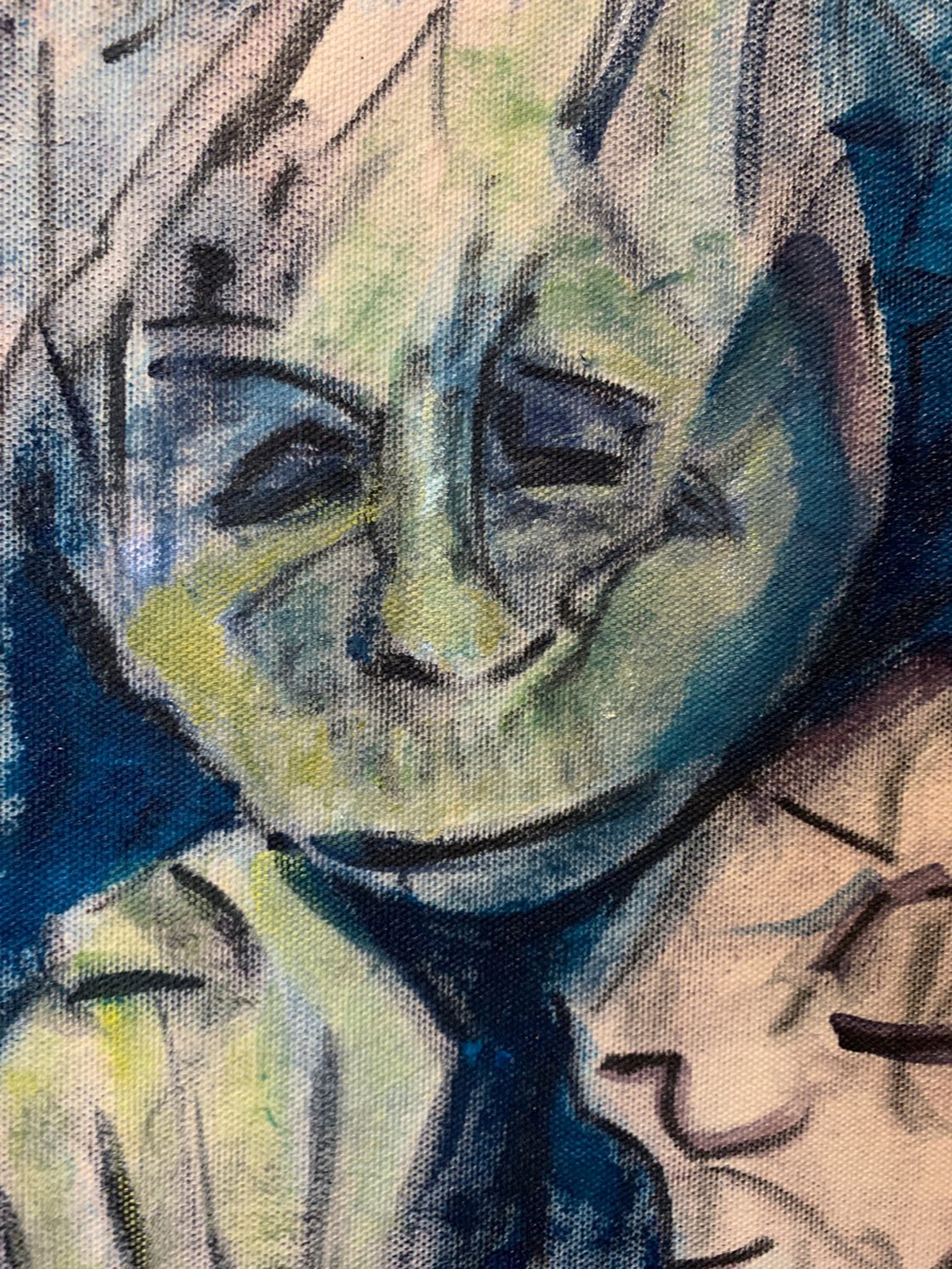 A painting titled 'Under The Cloth by Ryan Louder' by Ryan Louder