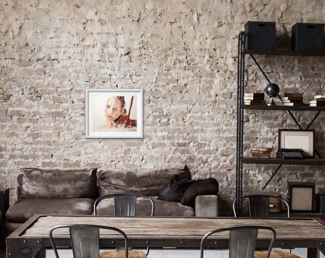 A painting titled 'Musician by Ryan Louder' by Ryan Louder