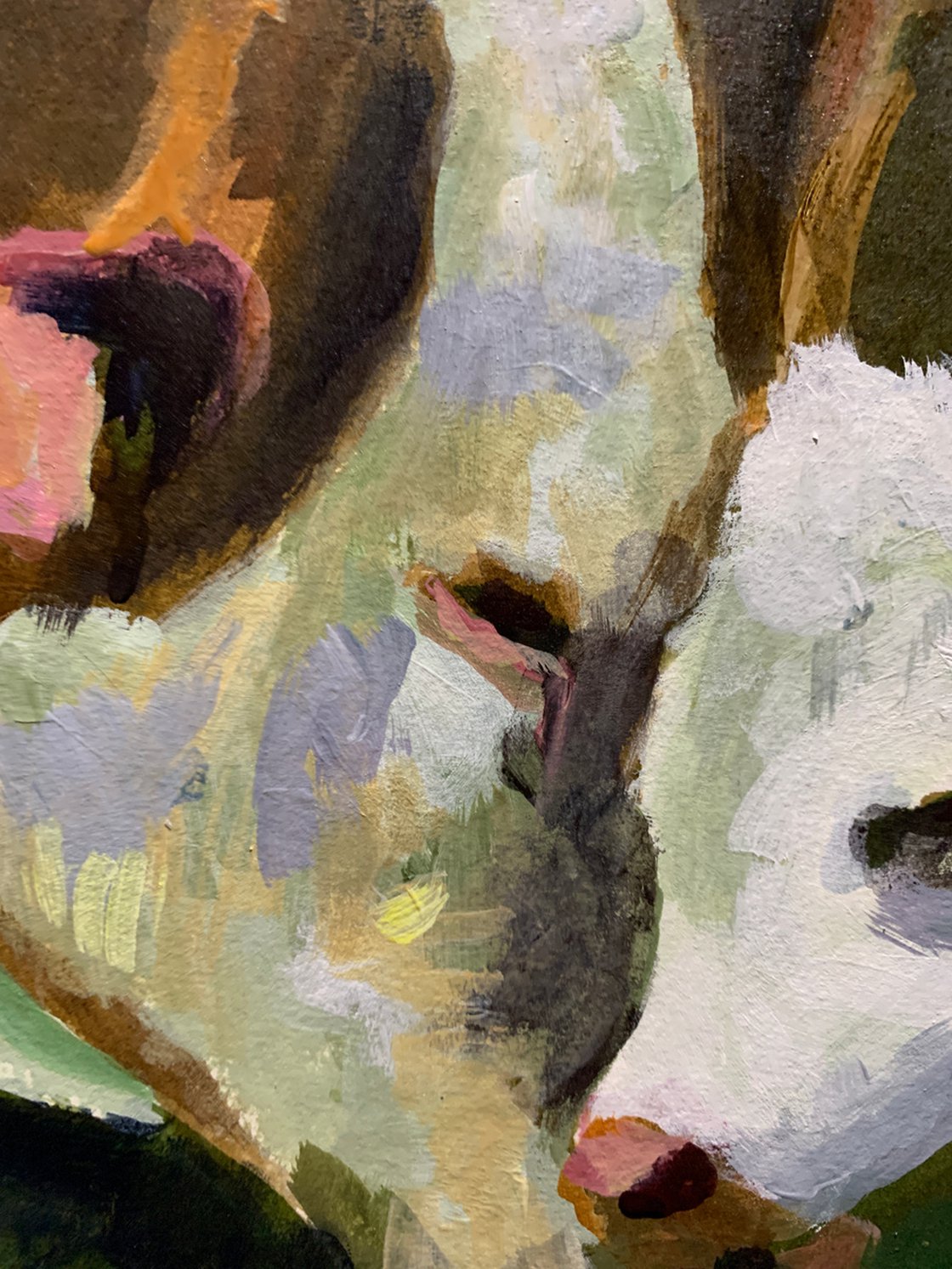 A painting titled 'Cow and Calf by Ryan Louder' by Ryan Louder